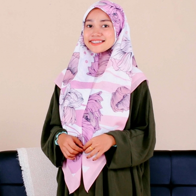 Tudung Bawal Cotton Voile - Azalea